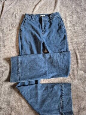 Bagatelle Collection Jeans Womens Size 27 Wide Leg Crop Denim High Rise Med Wash